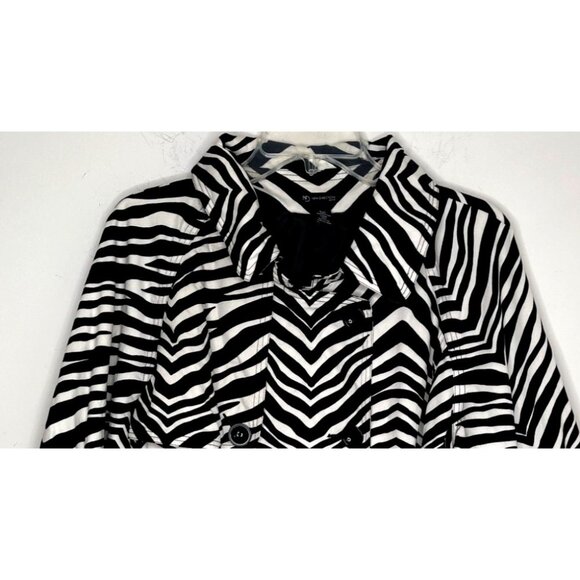 Zebra Print Belted Jacket Size Petite XL New Directions - Picture 2 of 6
